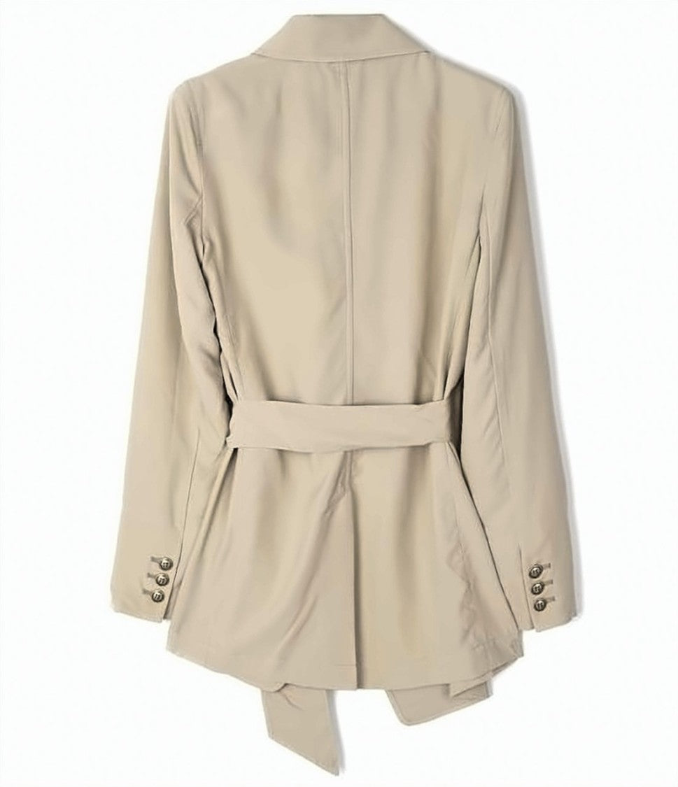 Max Mara Smooth Silk Tailored Jacket With Self-Tie Belt