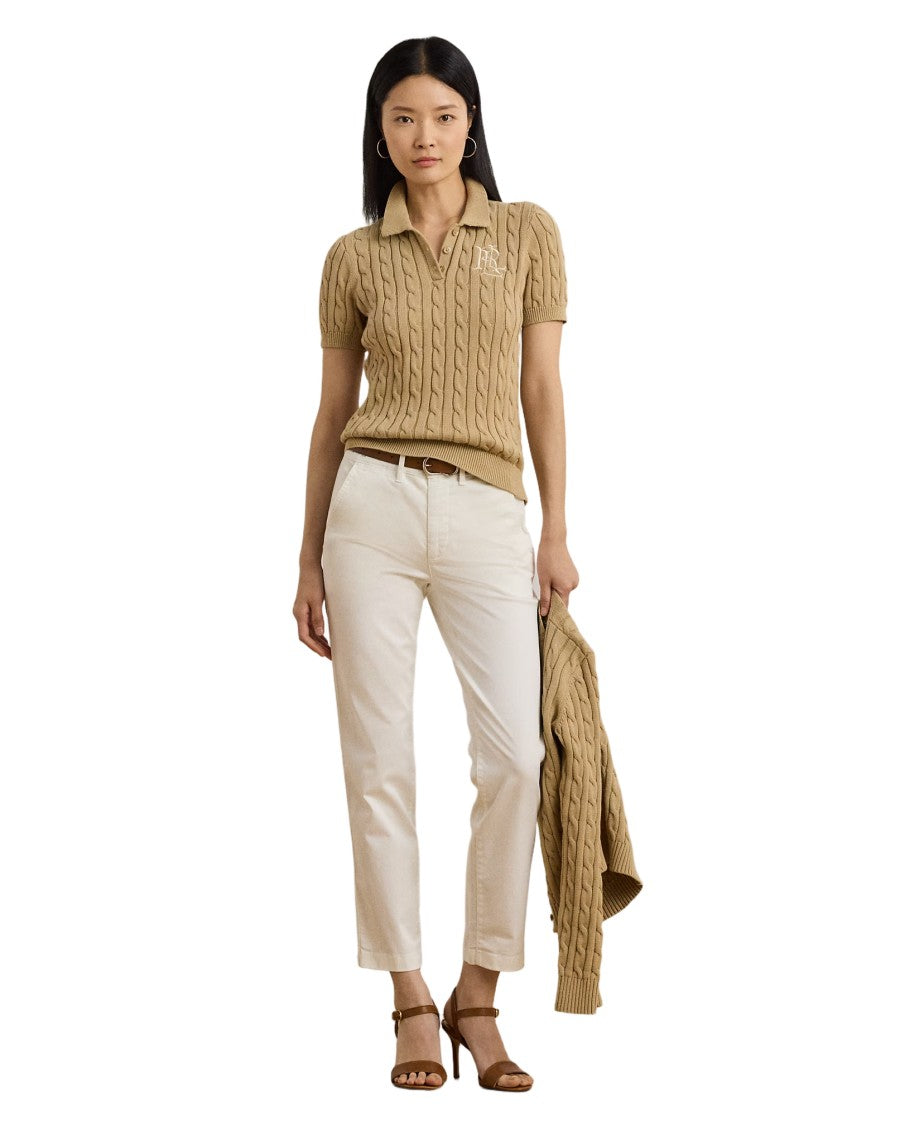 Lauren Ralph Lauren Natrissa Short Sleeve Cable Knit Pullover