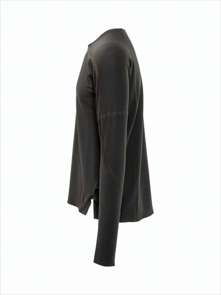 Y-3 Fitted Black Long-Sleeve T-Shirt With Crew Neckline