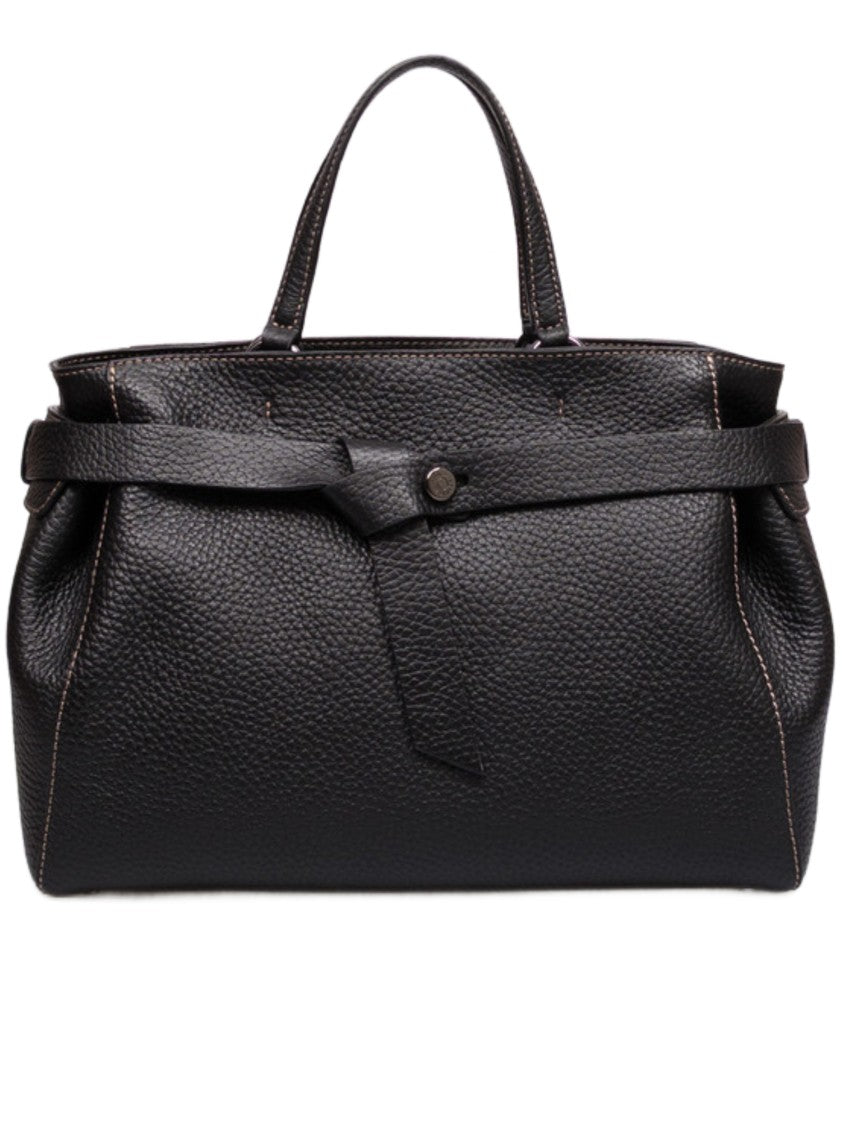 Gianni Chiarini Textured Leather Handbag With Adjustable Strap And Elegant Detailing