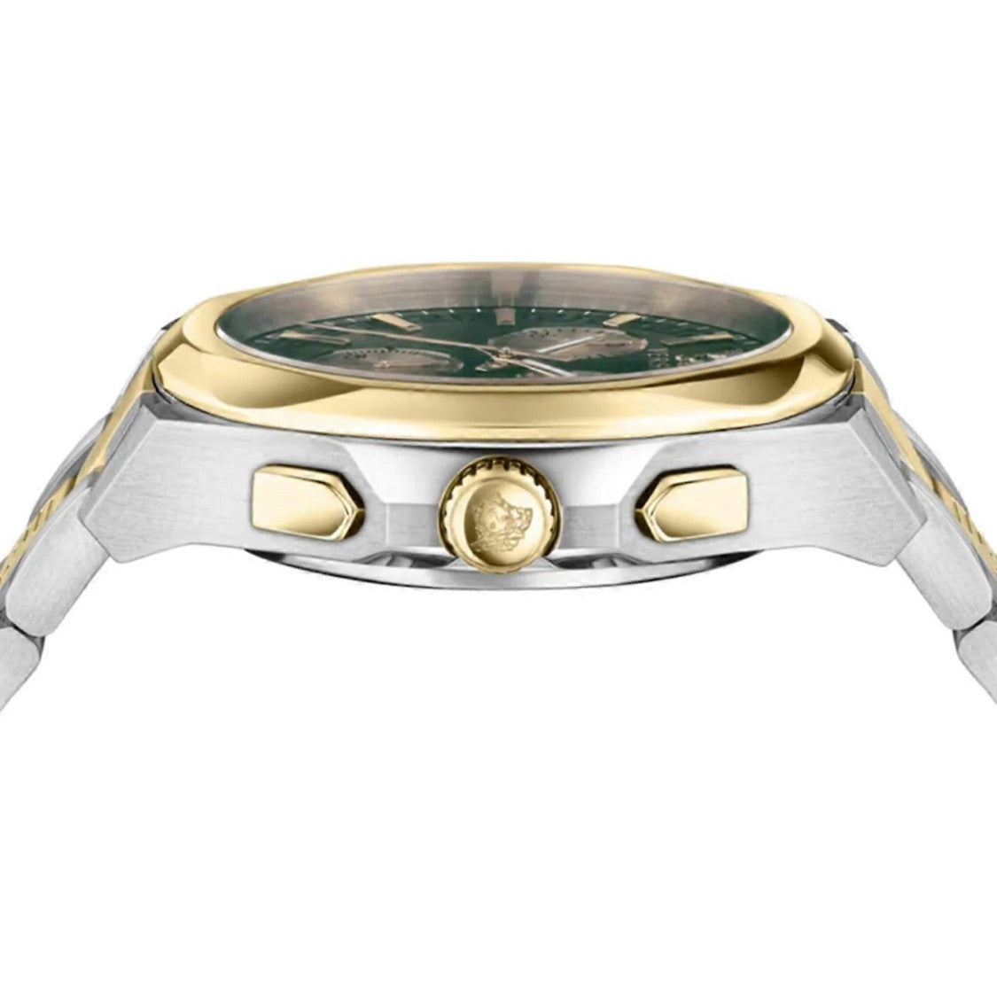 Versace Lady Chrono 40Mm Chronograph In Bicolor Stainless Steel