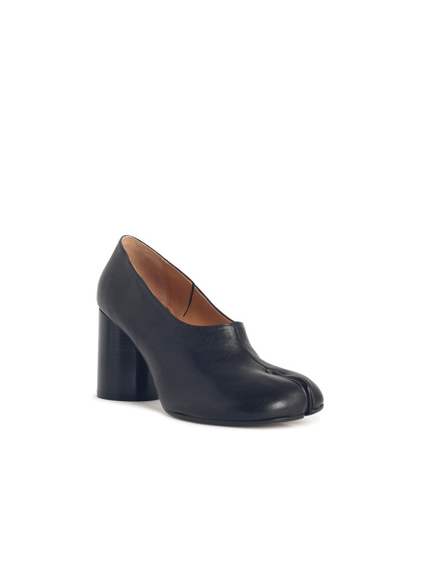 Maison Margiela 'Tabi Pump' Black Leather Pumps