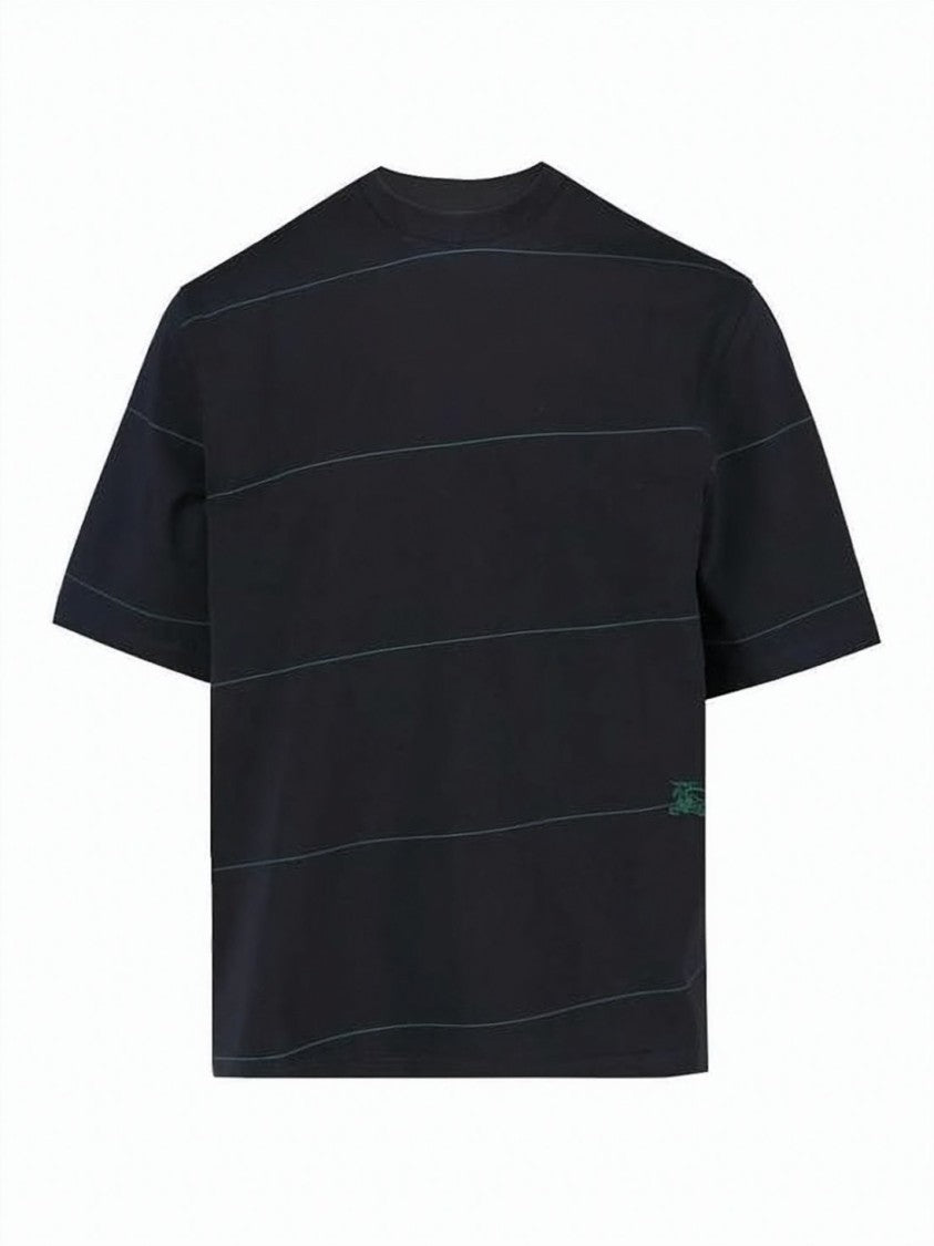 Burberry Relaxed Fit Short-Sleeve T-Shirt With Subtle Stripe Pattern