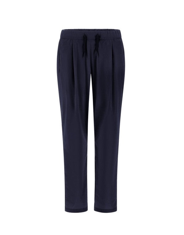 Herno Ultra-Lightweight Blue Trousers With Adjustable Waistband