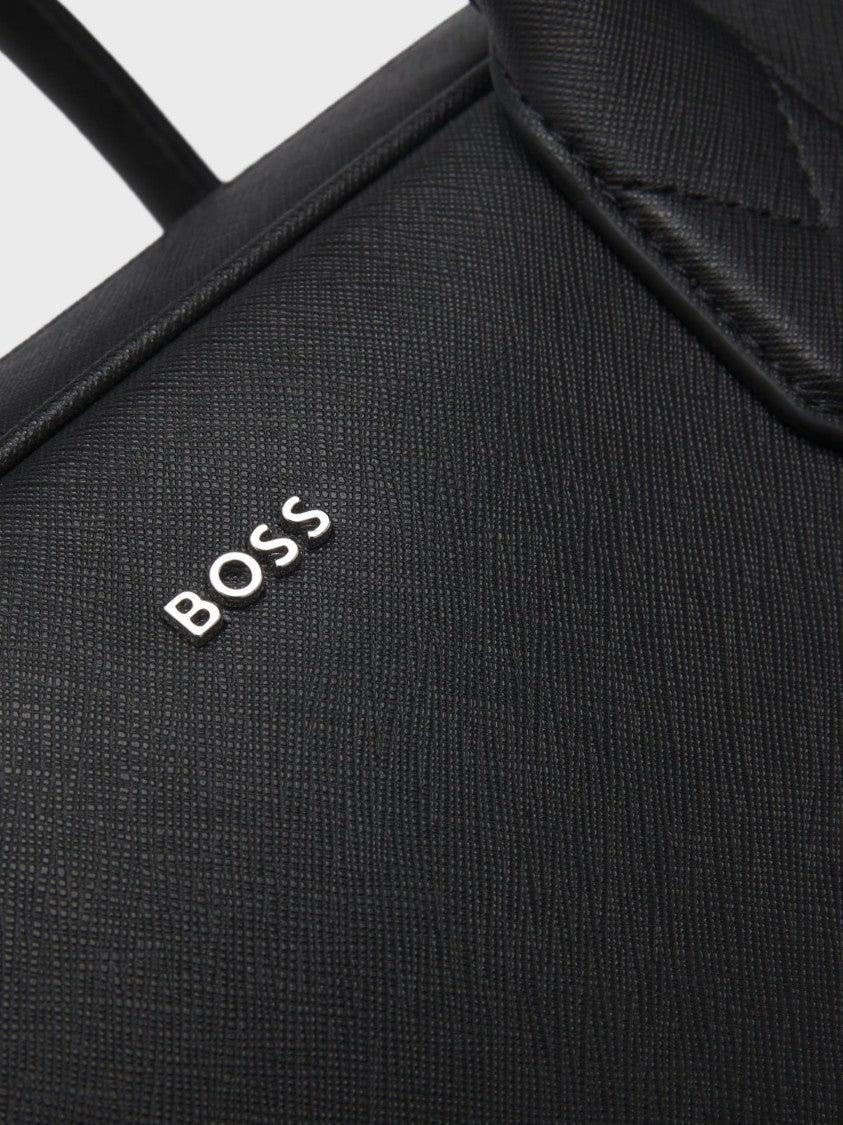 Hugo Boss Rectangular Document Bag In 100% Bonded Leather