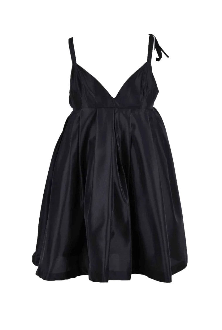 Feminista Black Tulle Polyester Mini Dress