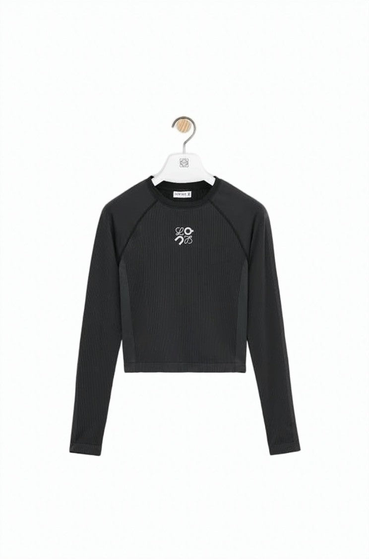 Loewe Fitted Long-Sleeve Top With Ribbed Texture