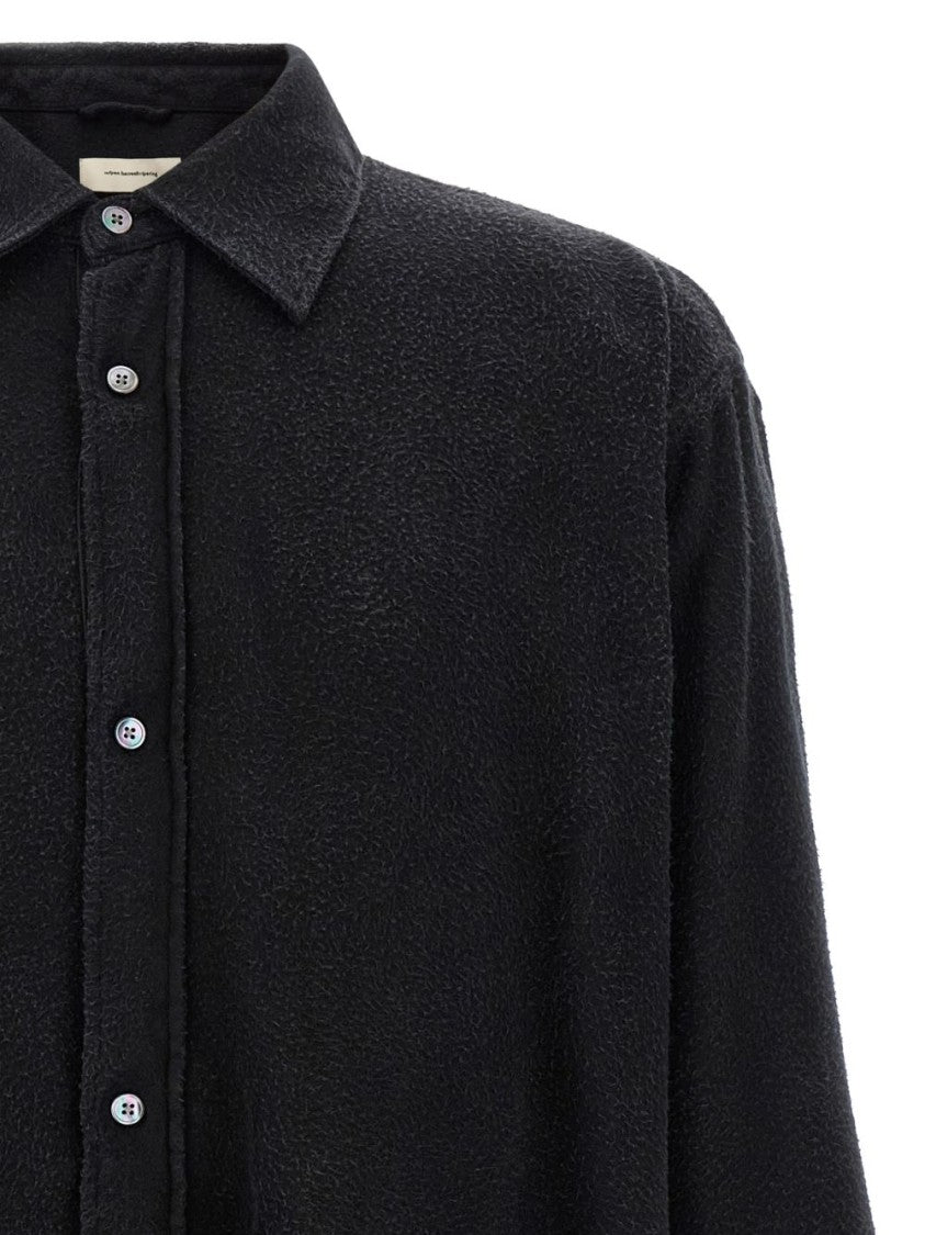 Mfpen Relaxed Fit Textured Fleece Casual Shirt