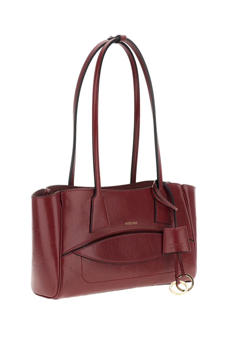 Hidesins Red Shopper S Brushed Leather Shoulder Bag