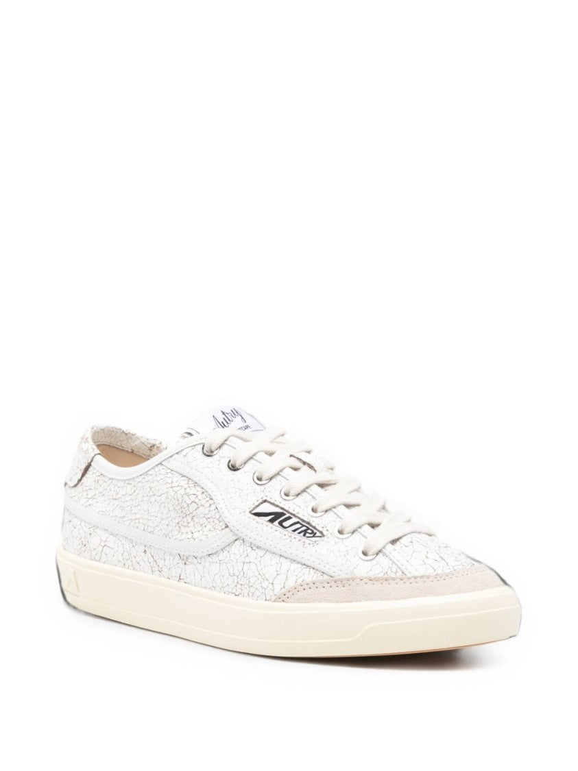 Autry Windscape Crackle-Effect Leather Low-Top Sneakers
