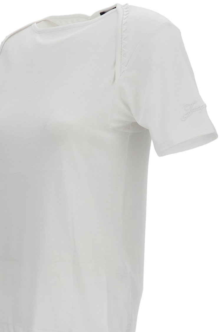 Jacquemus Short-Sleeved Cotton T-Shirt With Passementerie Trim And Embroidered Logo