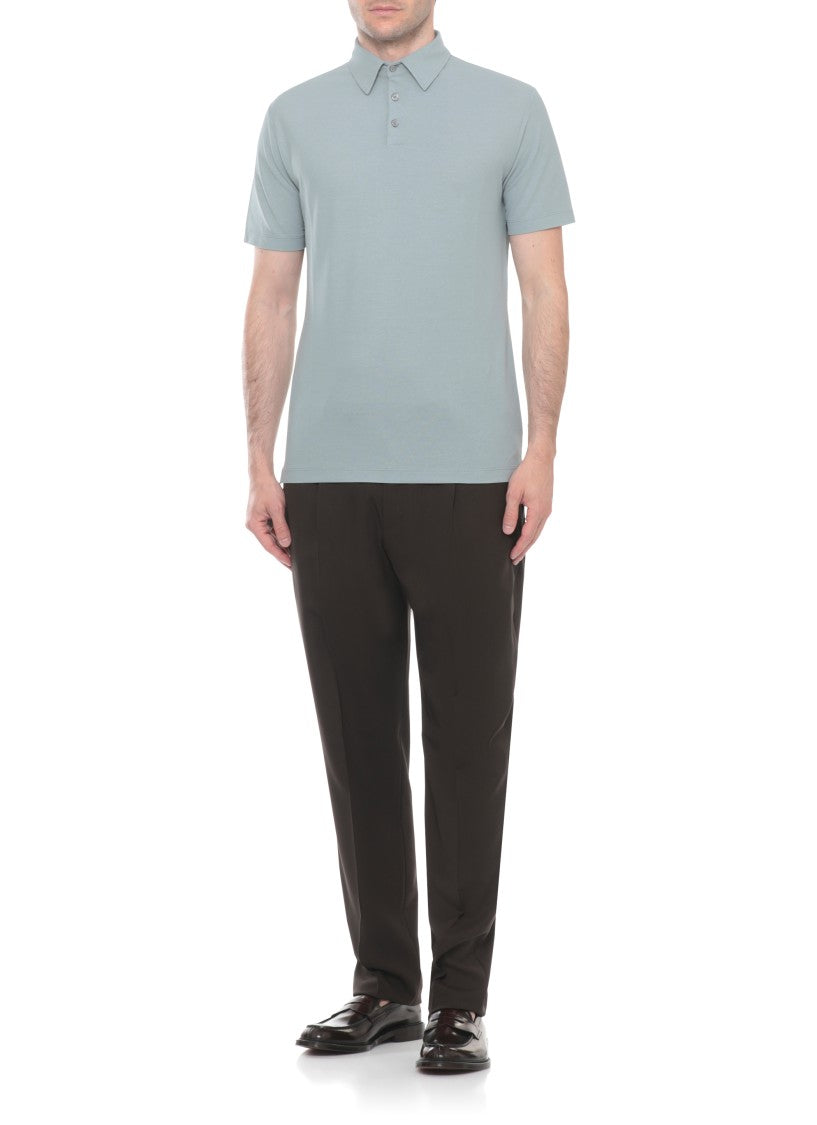 Zanone Light Blue Three Buttons Polo Shirt