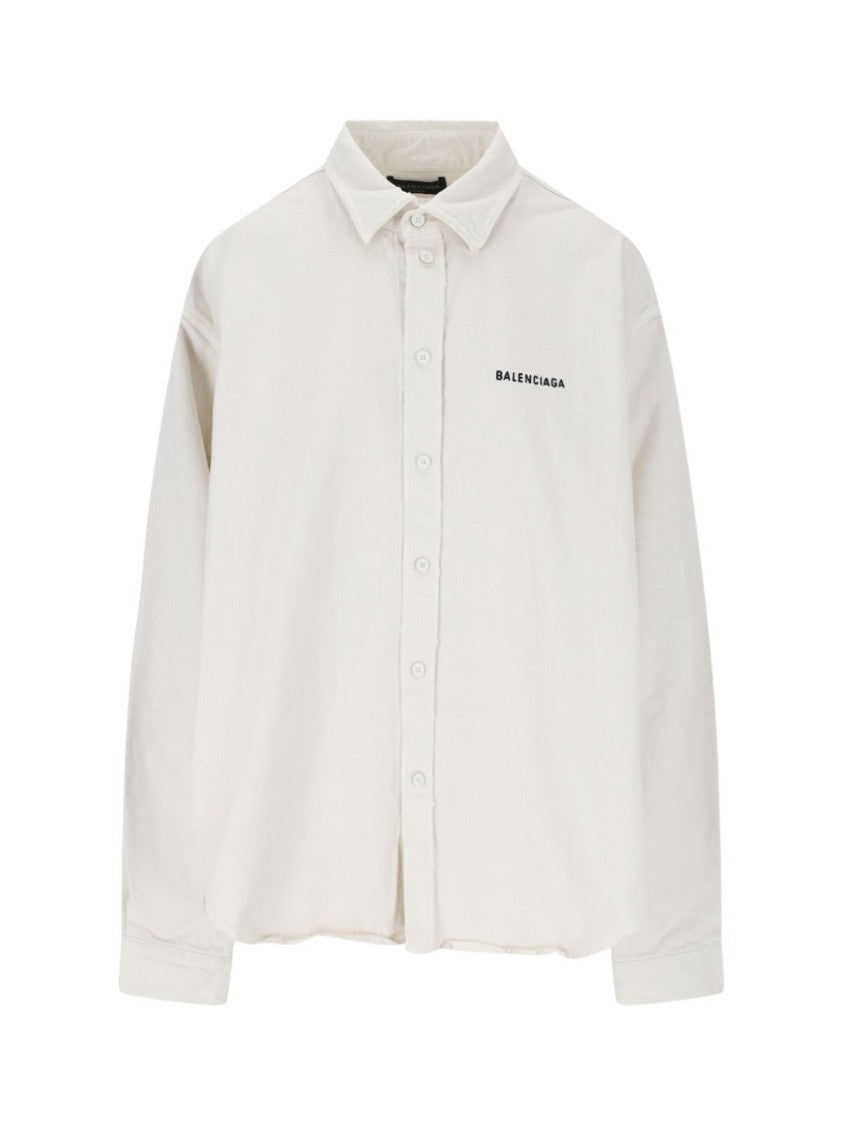 Balenciaga Classic Pink Shirt With Button-Down Front