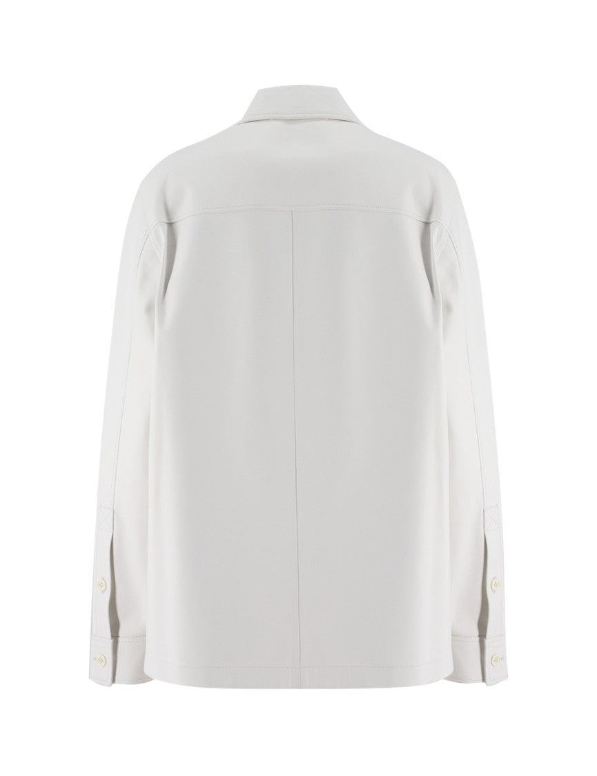 Fabiana Filippi Overfit White Leather Blouse