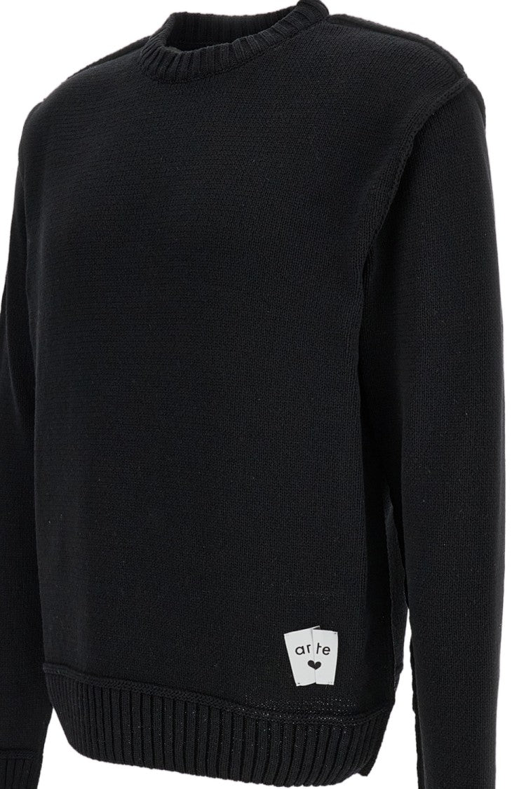 Arte Antwerp Reversible Crewneck Knit With Double-Sided Design And Removable Labels