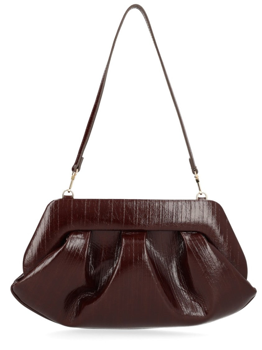 Themoirè Bios Baguette Textured Ruched Handbag