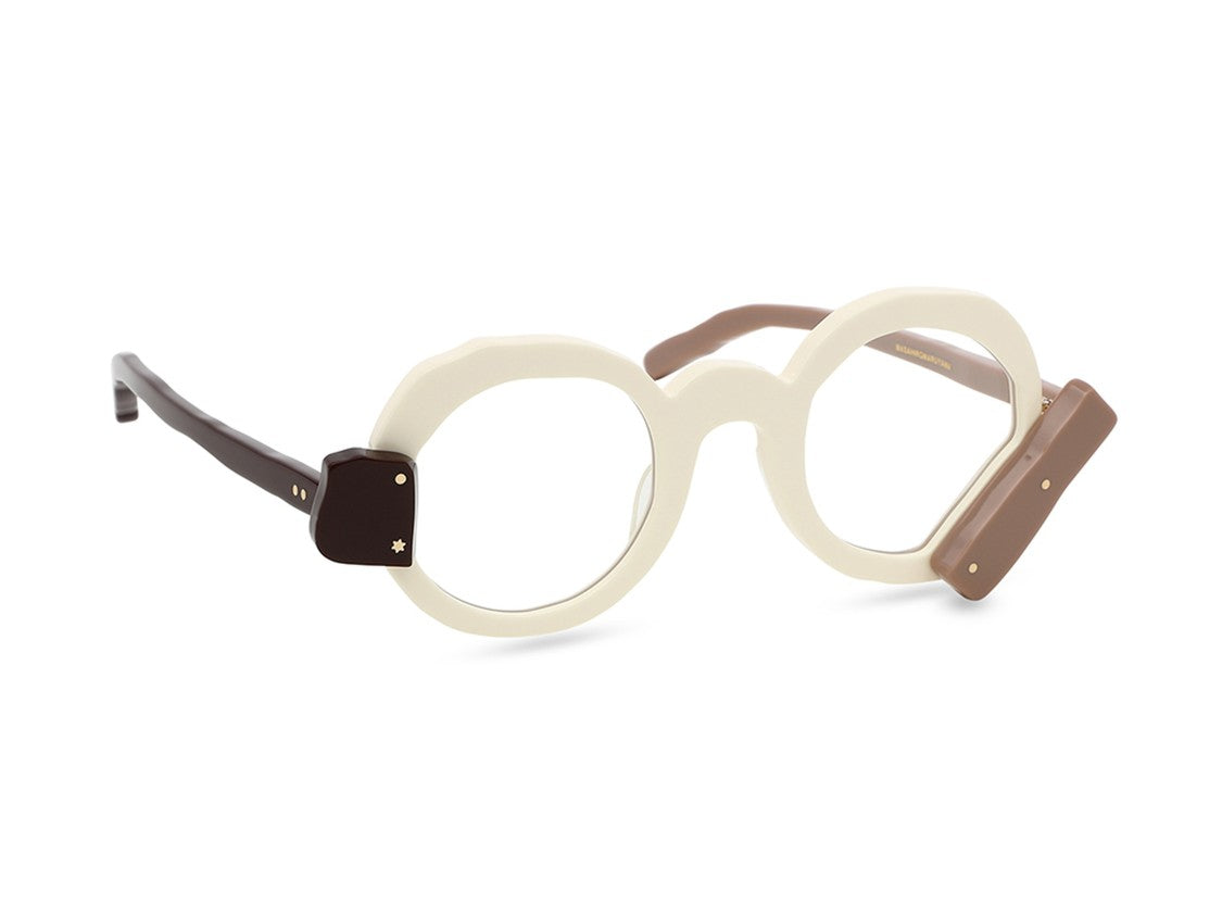 Masahiro Maruyama Mm-0096 Large Asymmetrical Round Eyeglasses