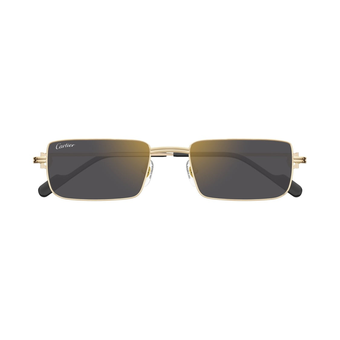 Cartier Ct0501s Rectangular Gold-Tone Sunglasses