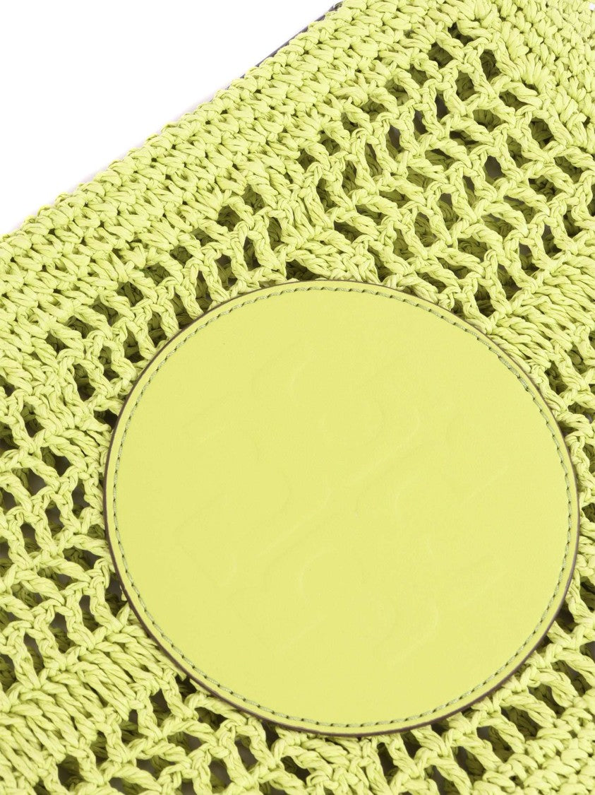 Tory Burch Ella Hand Crocheted Straw Pouch