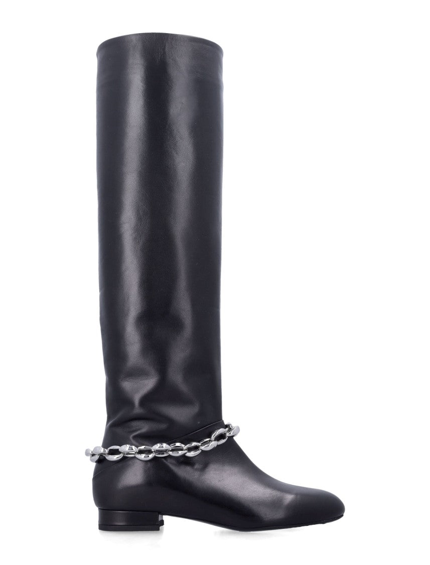 By Far Smooth Leather Knee-High Boots