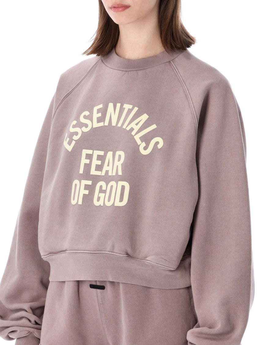 Fear Of God Campus 90S Cropped Bold Crewneck Sweatshirt