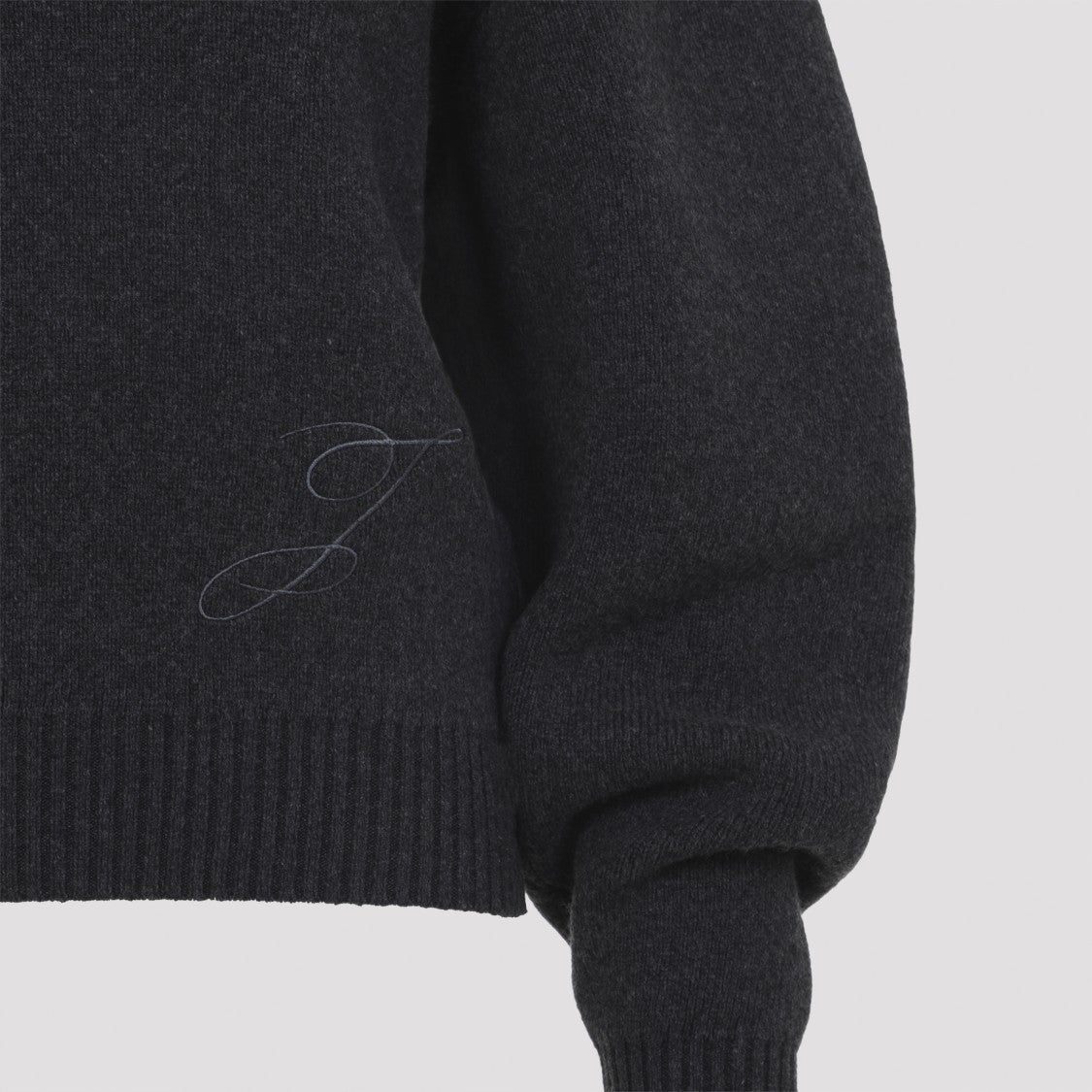 Jacquemus Dark Grey Virgin Wool La Maille Pallone Pullover