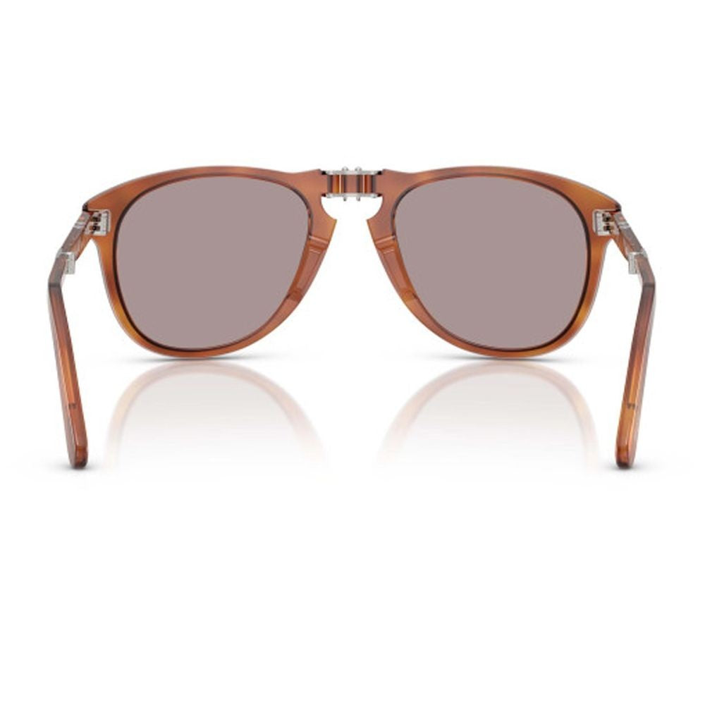 Persol Po0714sm Steve Mcqueen Folding Pilot Sunglasses In Terra Di Siena