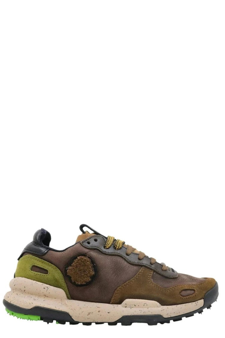 Satorisan Brown Leather Low-Top Sneakers