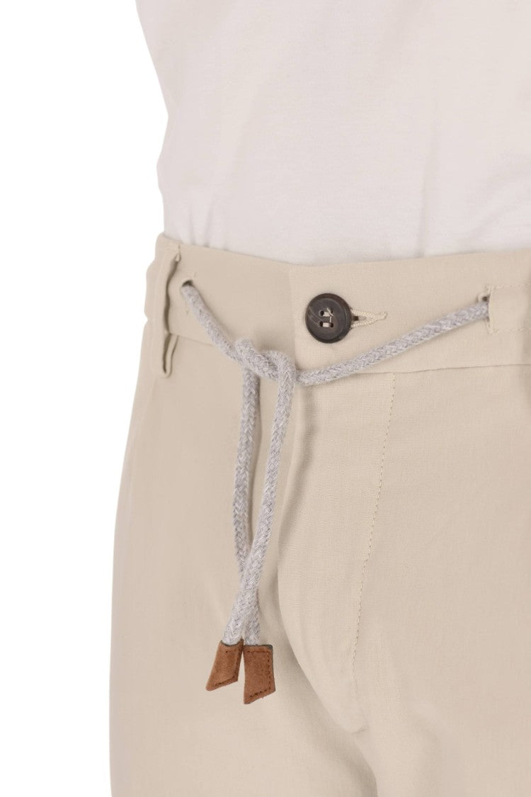 Eleventy Stretch Cotton-Silk Drawstring Joggers