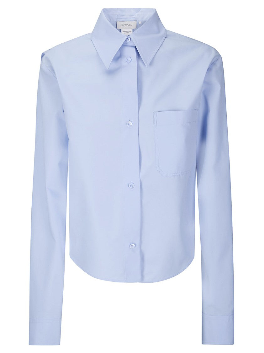 Sportmax White Ceppo Short Cotton Shirt