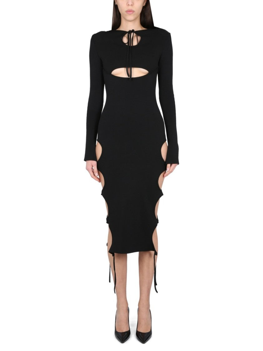 Andreâdamo Midi Dress With Cut-Out Details