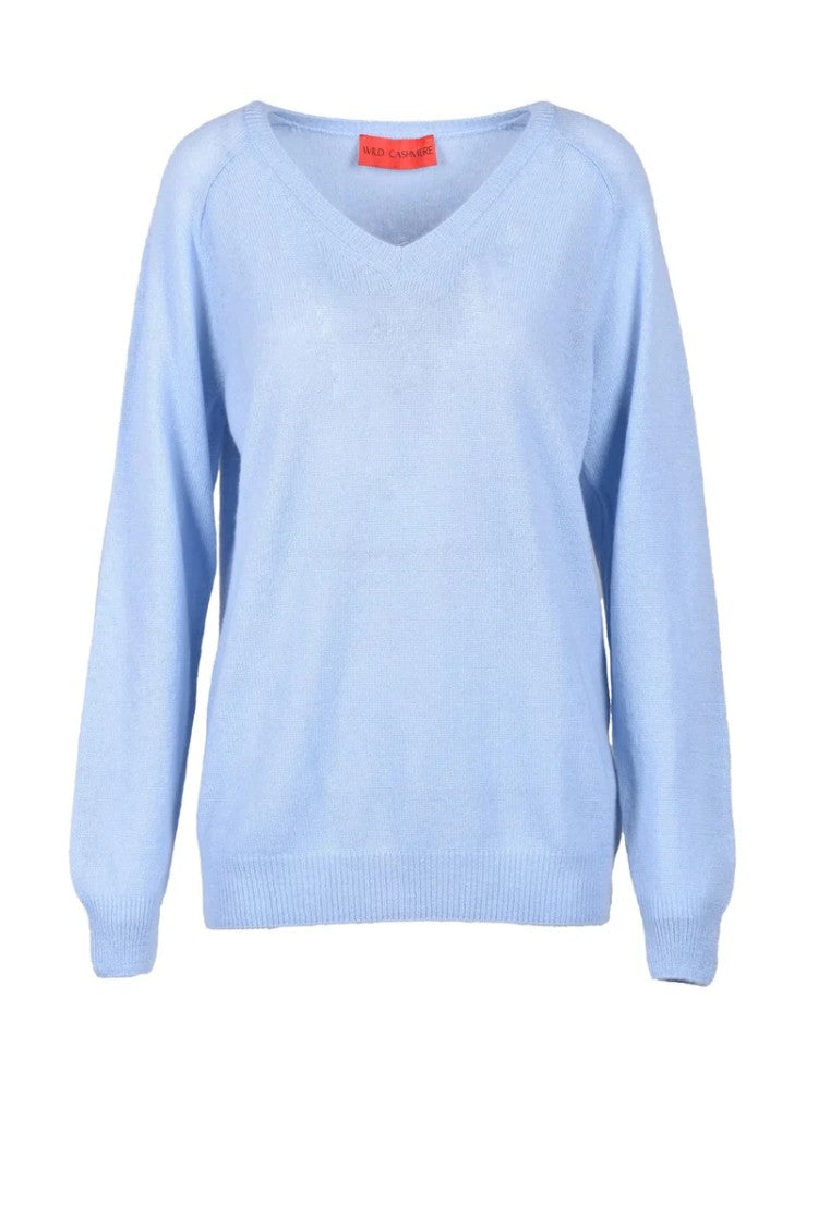 Wild Cashmere 100% Cashmere Sweater - Light Blue