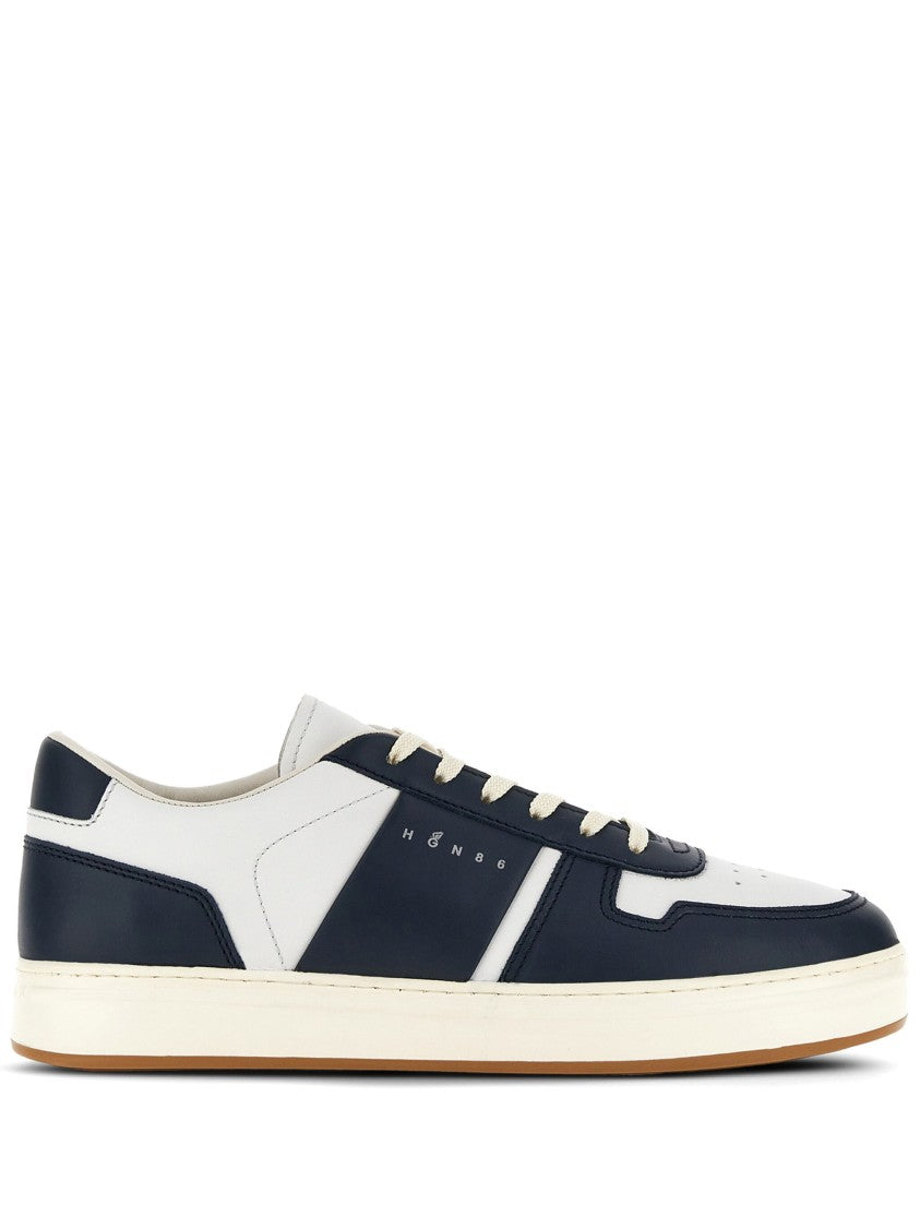 Hogan White Minimalist Nappa Leather H-Tv Sneakers