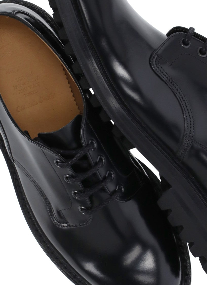 Church's Polished Black Leather Lace-Up Shoes