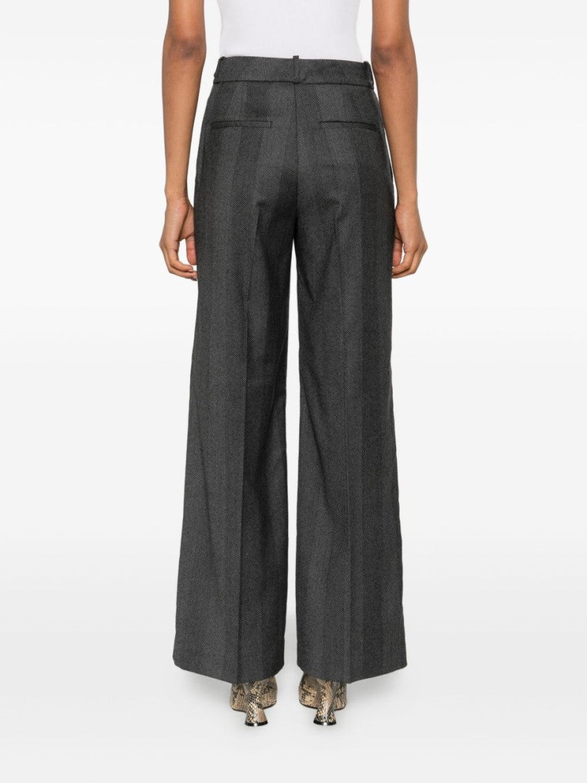 Peserico Wide-Leg Tailored Virgin Wool Trousers