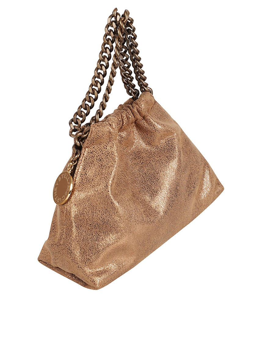 Stella Mccartney Slouchy Brown Handbag With Metallic Sheen