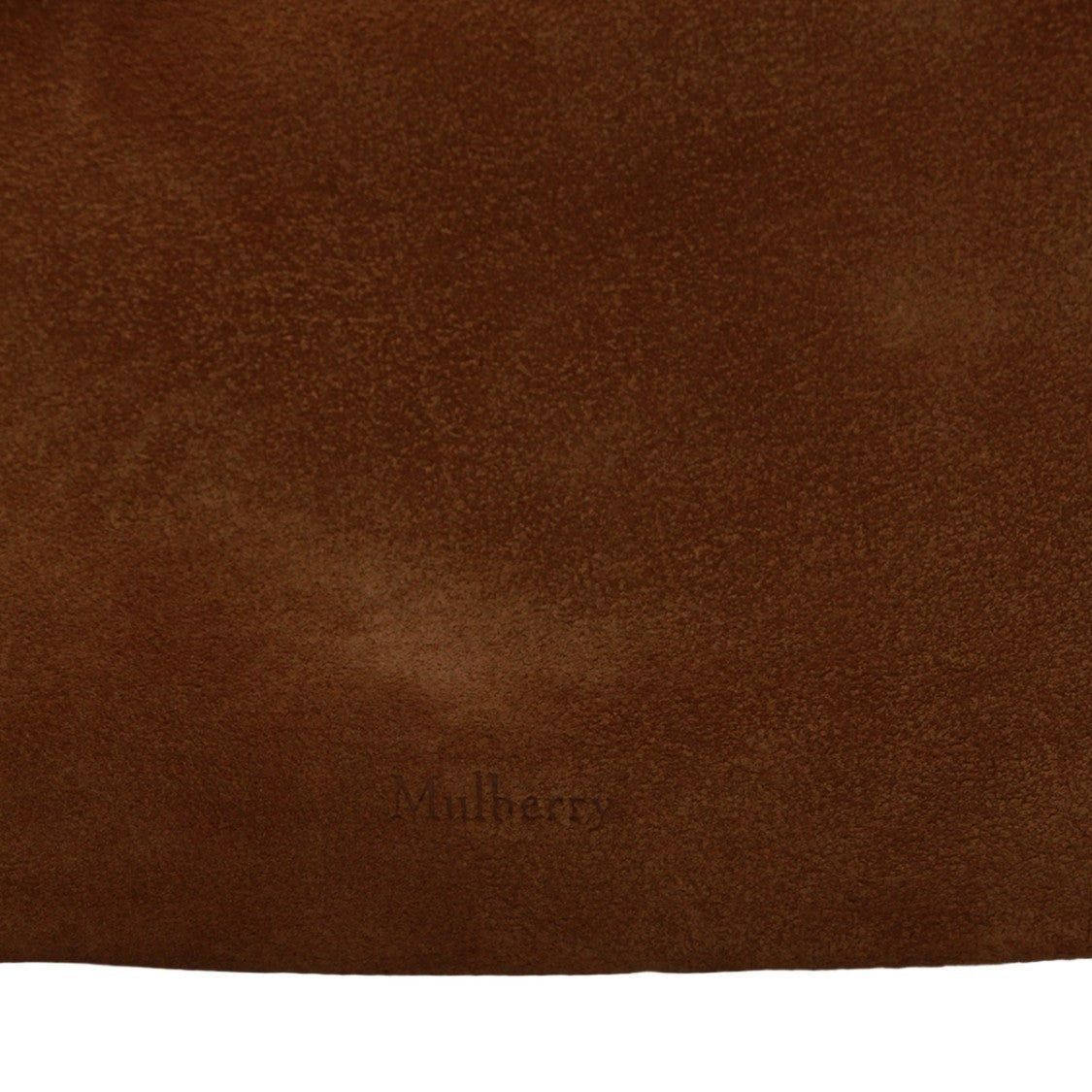 Mulberry Crescent-Shaped Brown Suede Bag With Gold-Tone Clasp