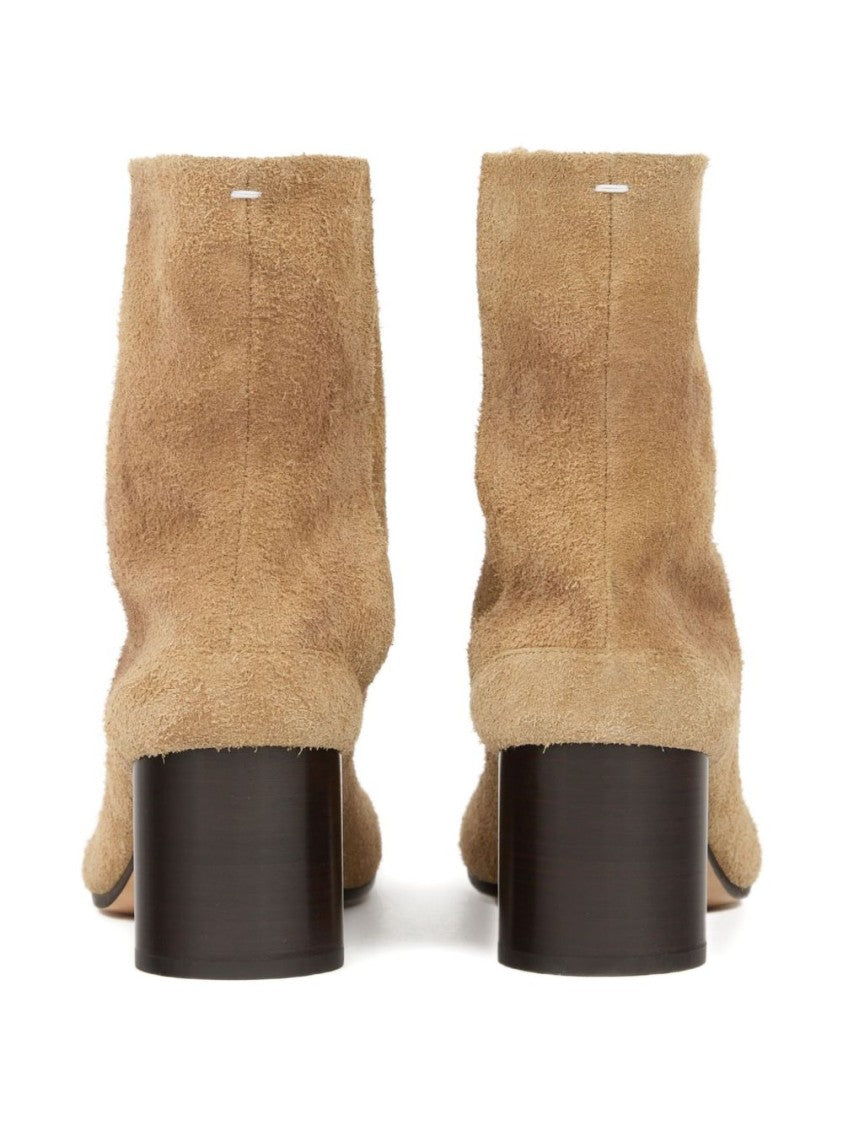 Maison Margiela Brown Ankle Boots With Split-Toe Design