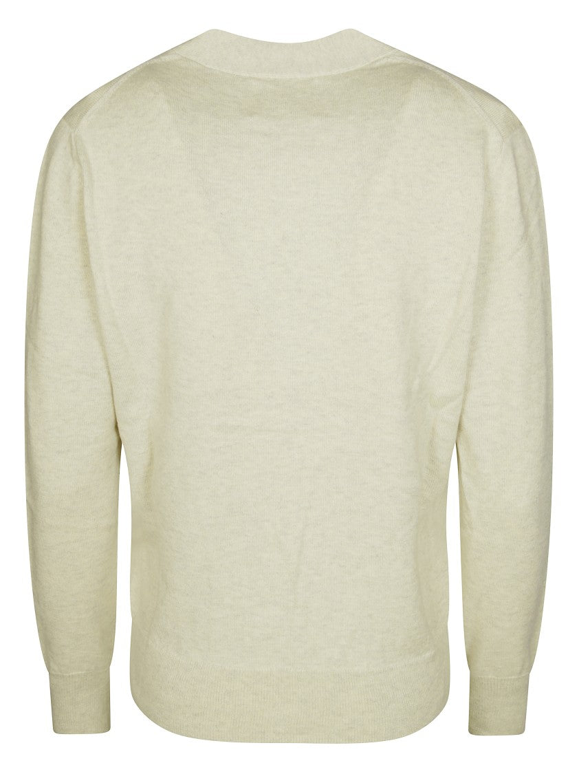 Isabel Marant Karinagz Light Beige V-Neck Knit Cardigan
