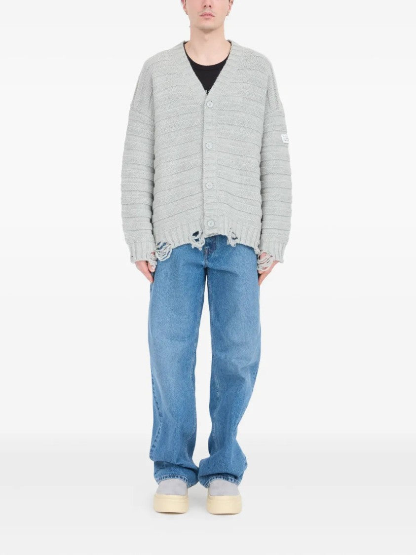 Mm6 By Maison Margiela Ribbed Button-Up Cardigan