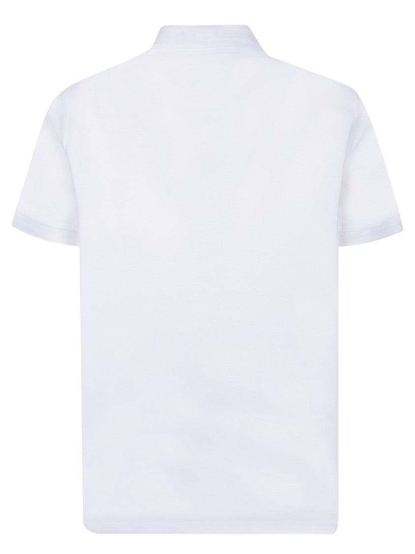 Burberry Cotton Pique Polo Shirt With Tonal Logo