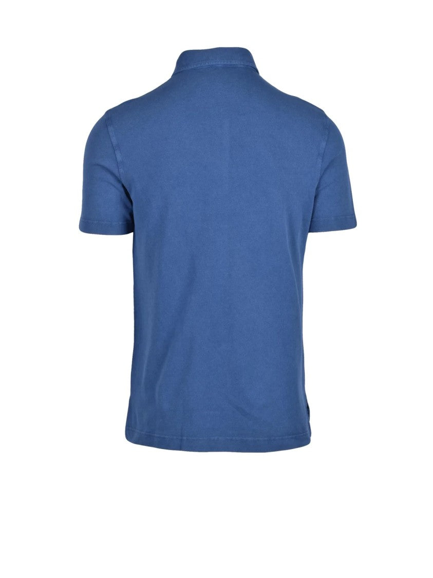 Drumohr Blue Cotton Polo