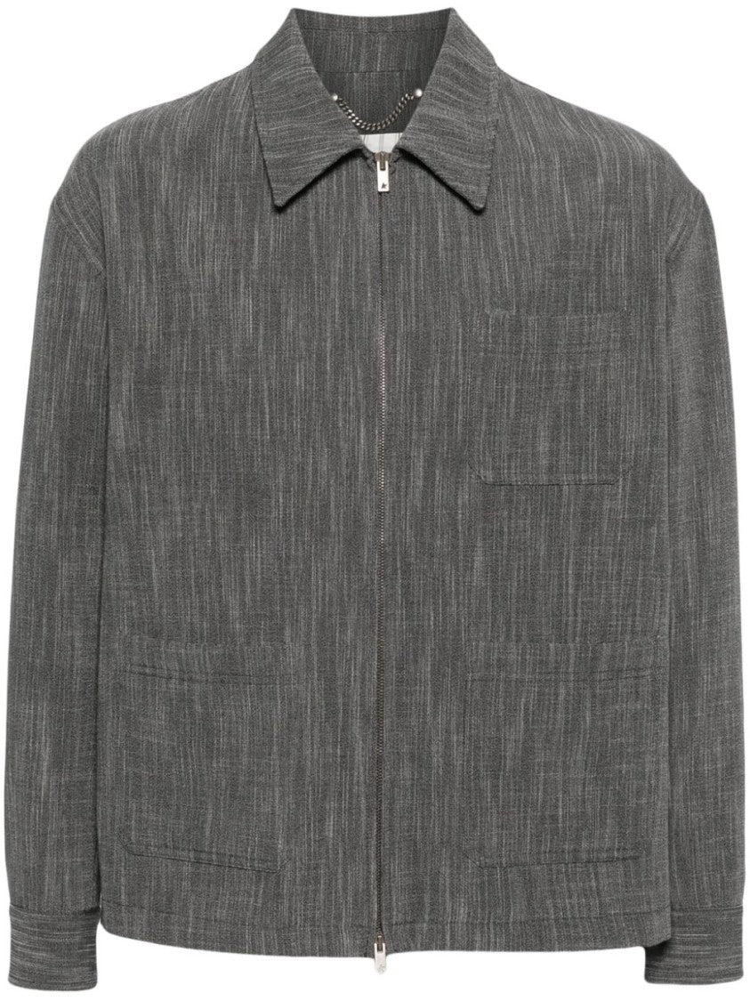Golden Goose Medium Grey Mélange Virgin Wool Blend Jacket
