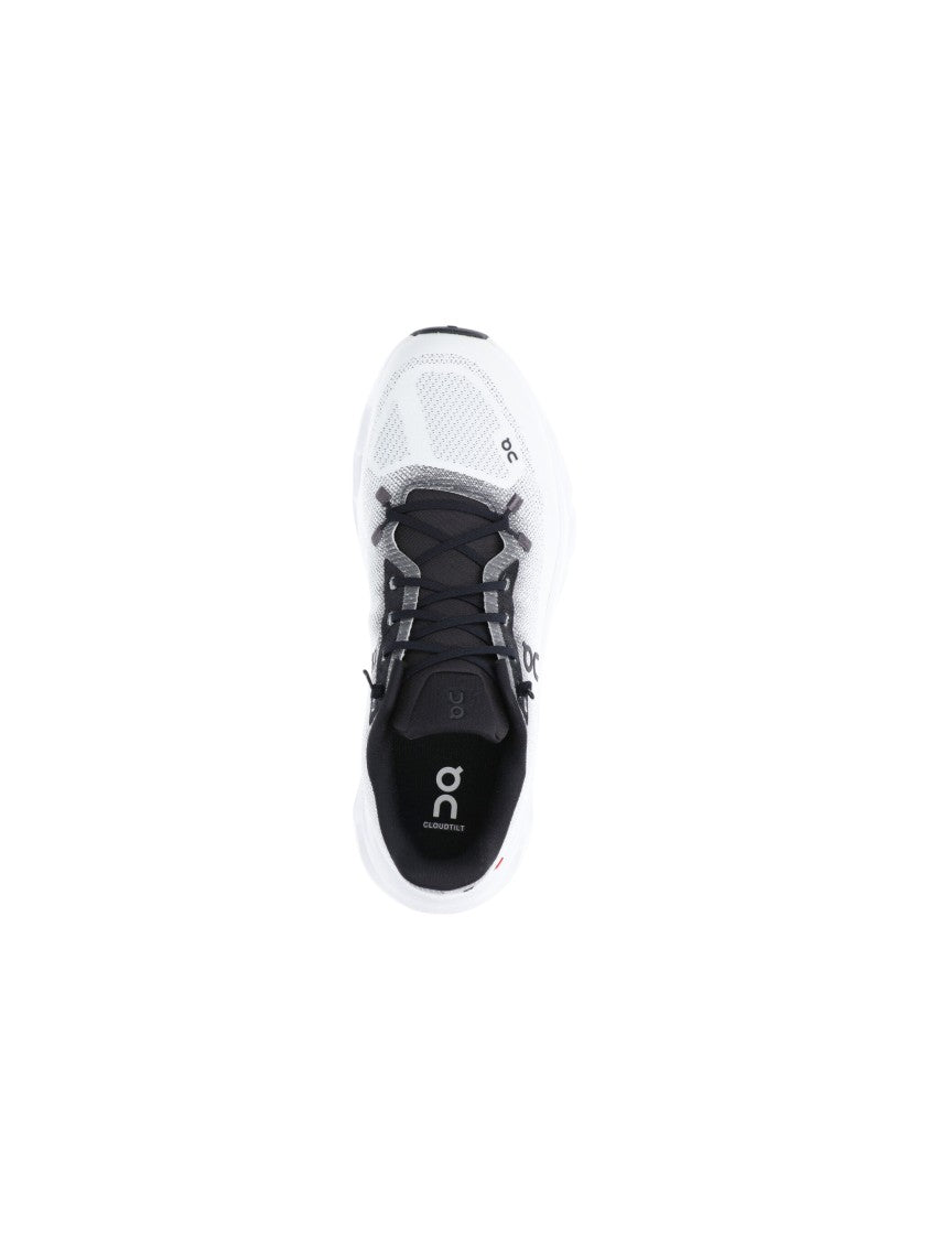 On Cushioned White Sneakers With Sculpted Sole And Cut-Out Details