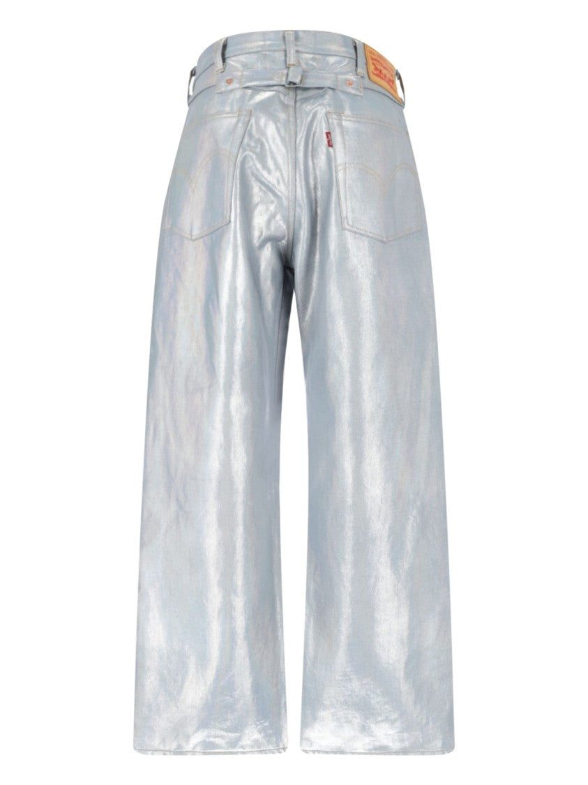 Junya Watanabe Metallic Jeans – Silver