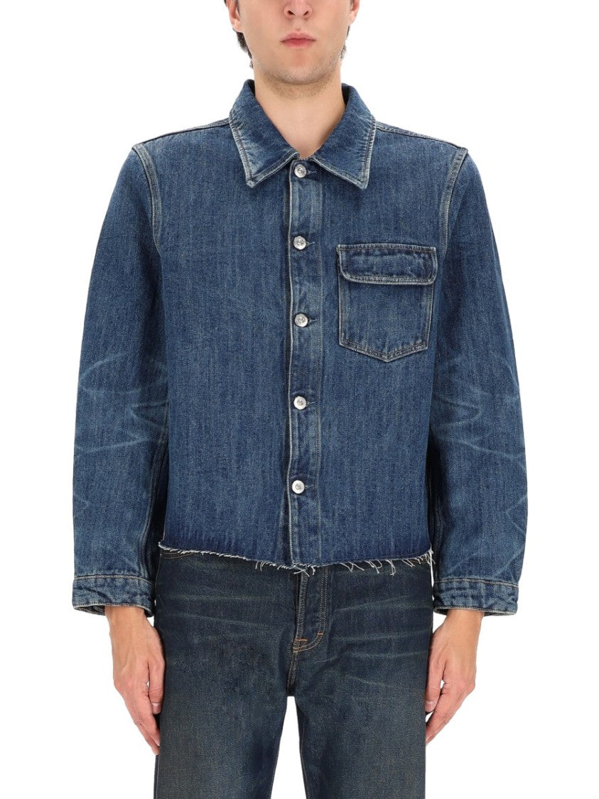 Our Legacy Blue Cropped Denim Jacket