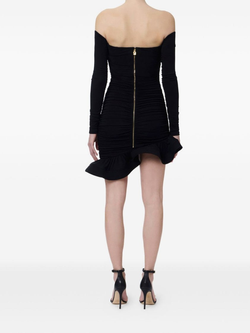Elisabetta Franchi Fitted Mini Dress With Sweetheart Neckline
