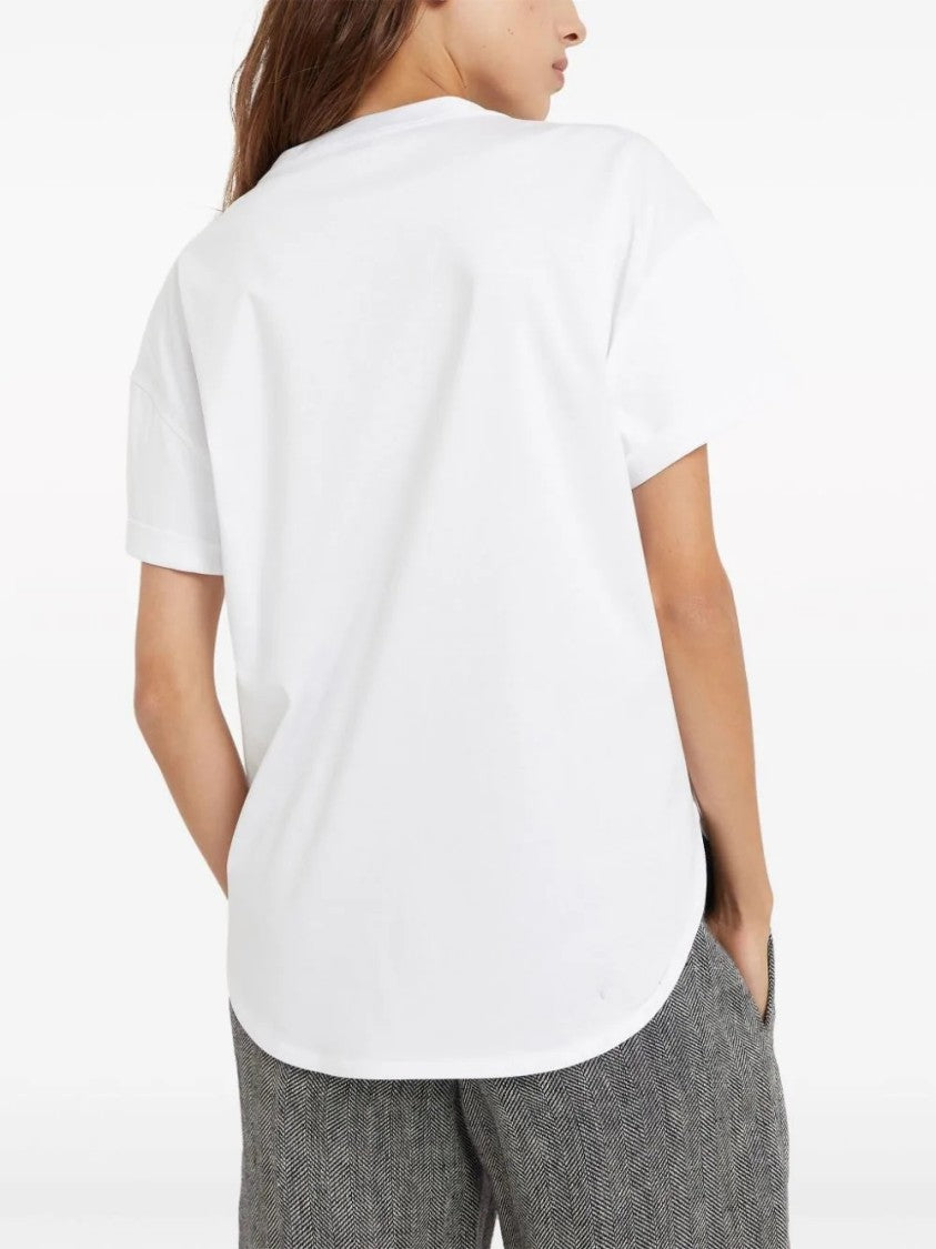 Brunello Cucinelli White Cotton T-Shirt