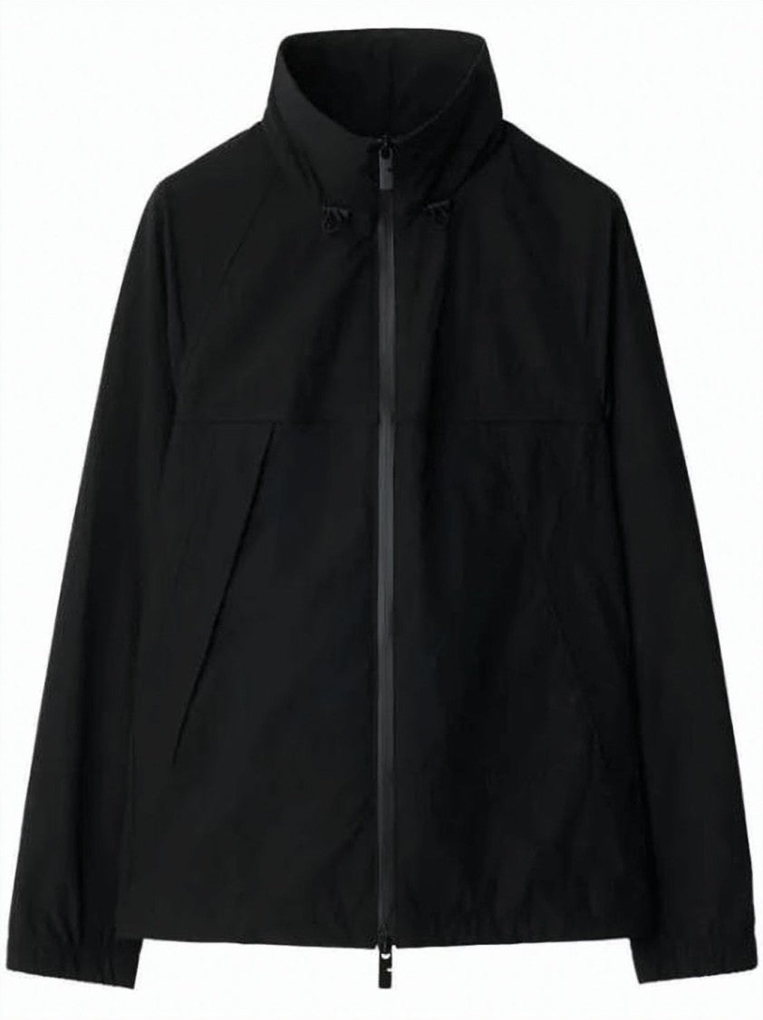 Burberry Minimalist Black Jacket With High Collar