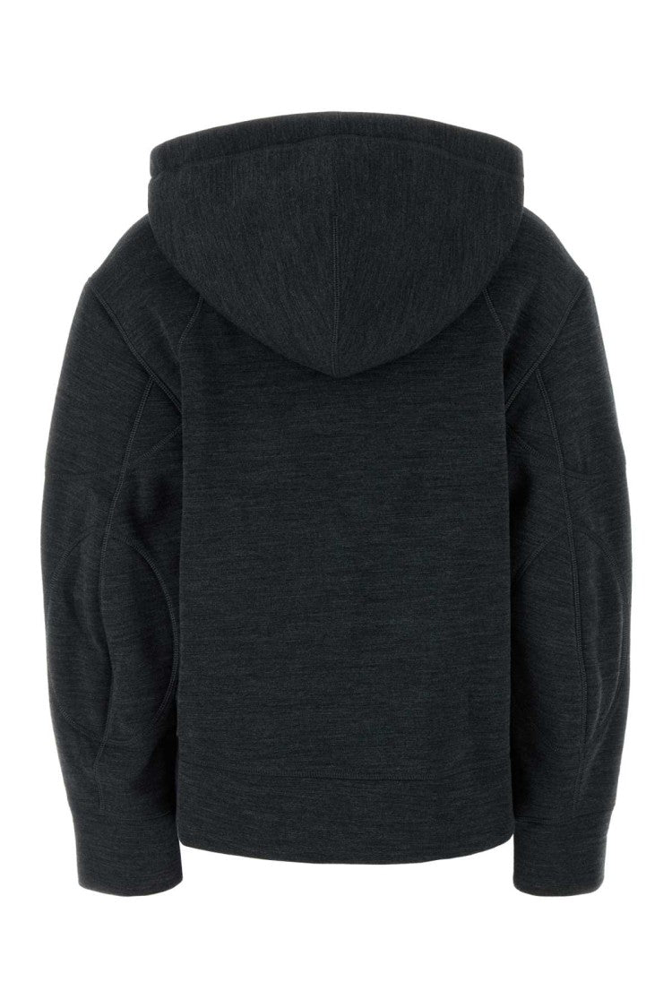 Jil Sander Melange Dark Grey Wool Blend Sweatshirt
